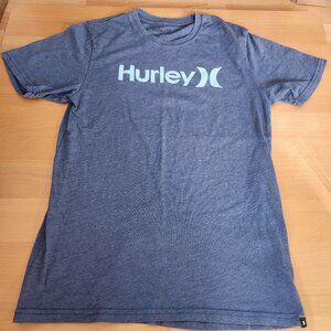 Hurley Blue Graphic T Shirt Size Small Cotton Polyester Short Sleeve